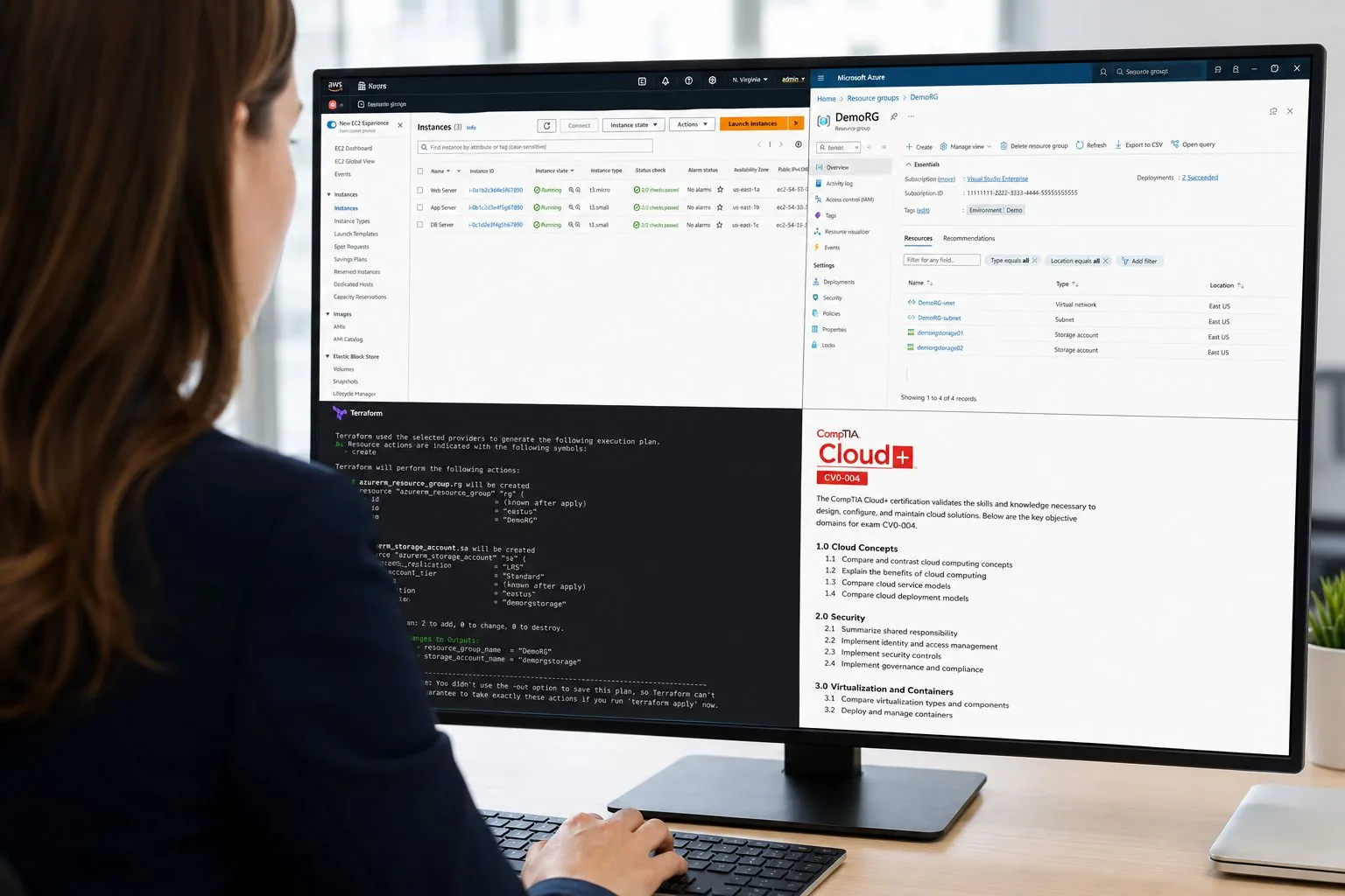 CompTIA Cloud+ Certification Training Course: Cloud Computing, Security, Automation (exam included)