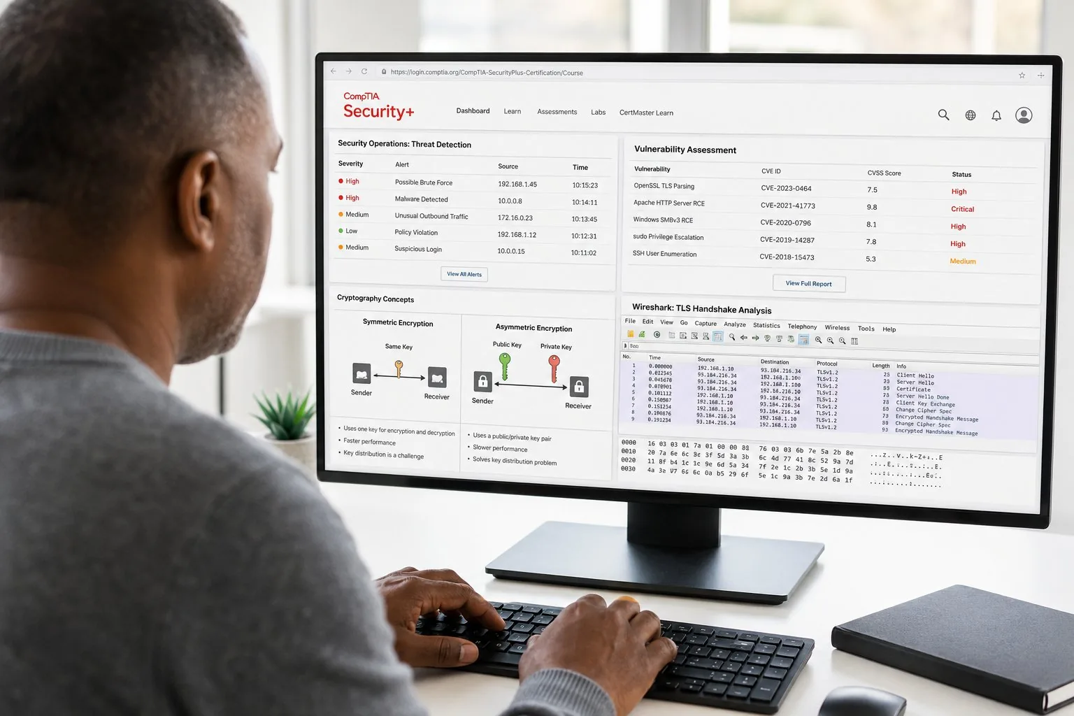 CompTIA Security+ Certification Training Course: Foundational Cybersecurity & Official Exam Included