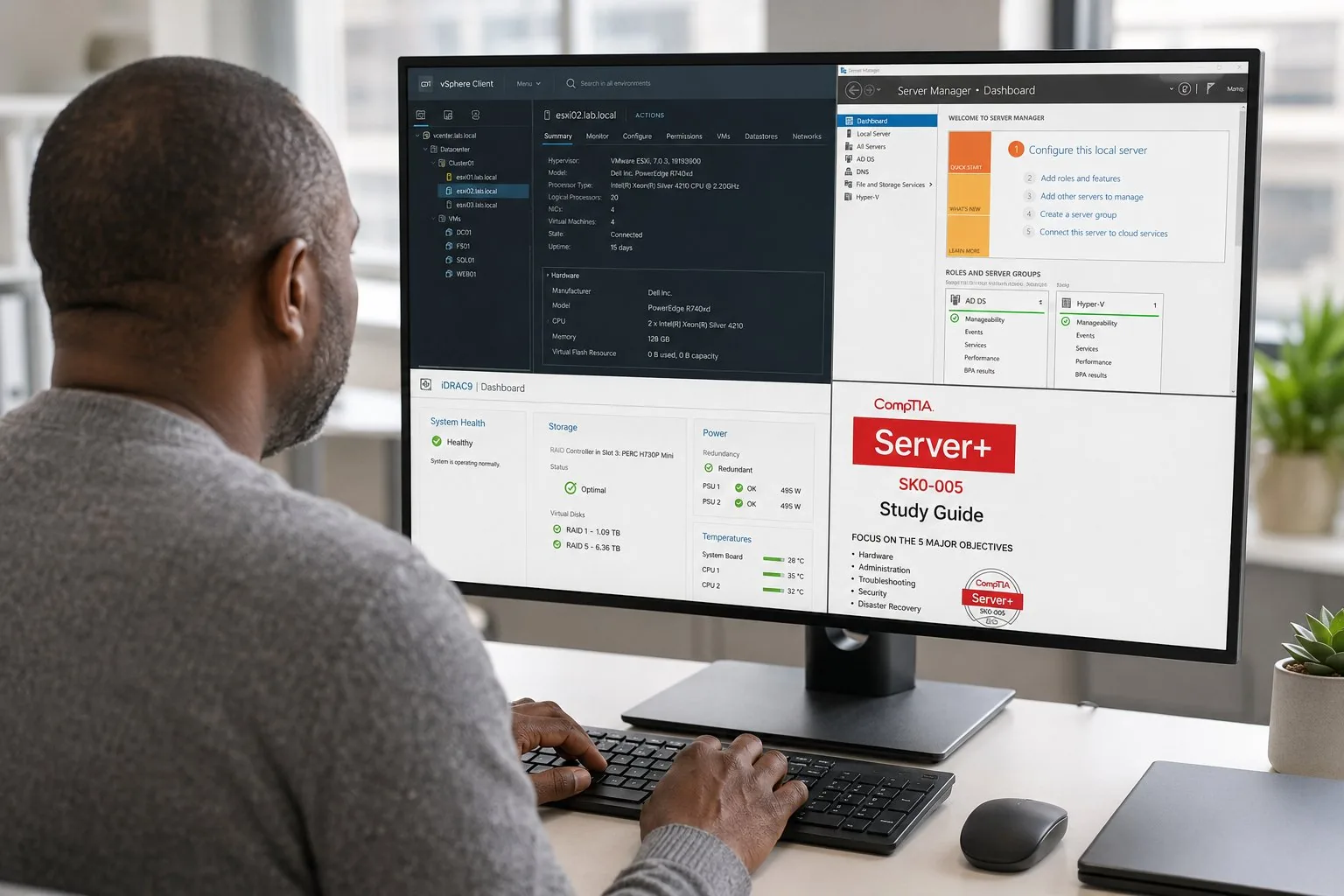 CompTIA Server+ Certification Training Course: Server Administration, Security and Troubleshooting (exam included)