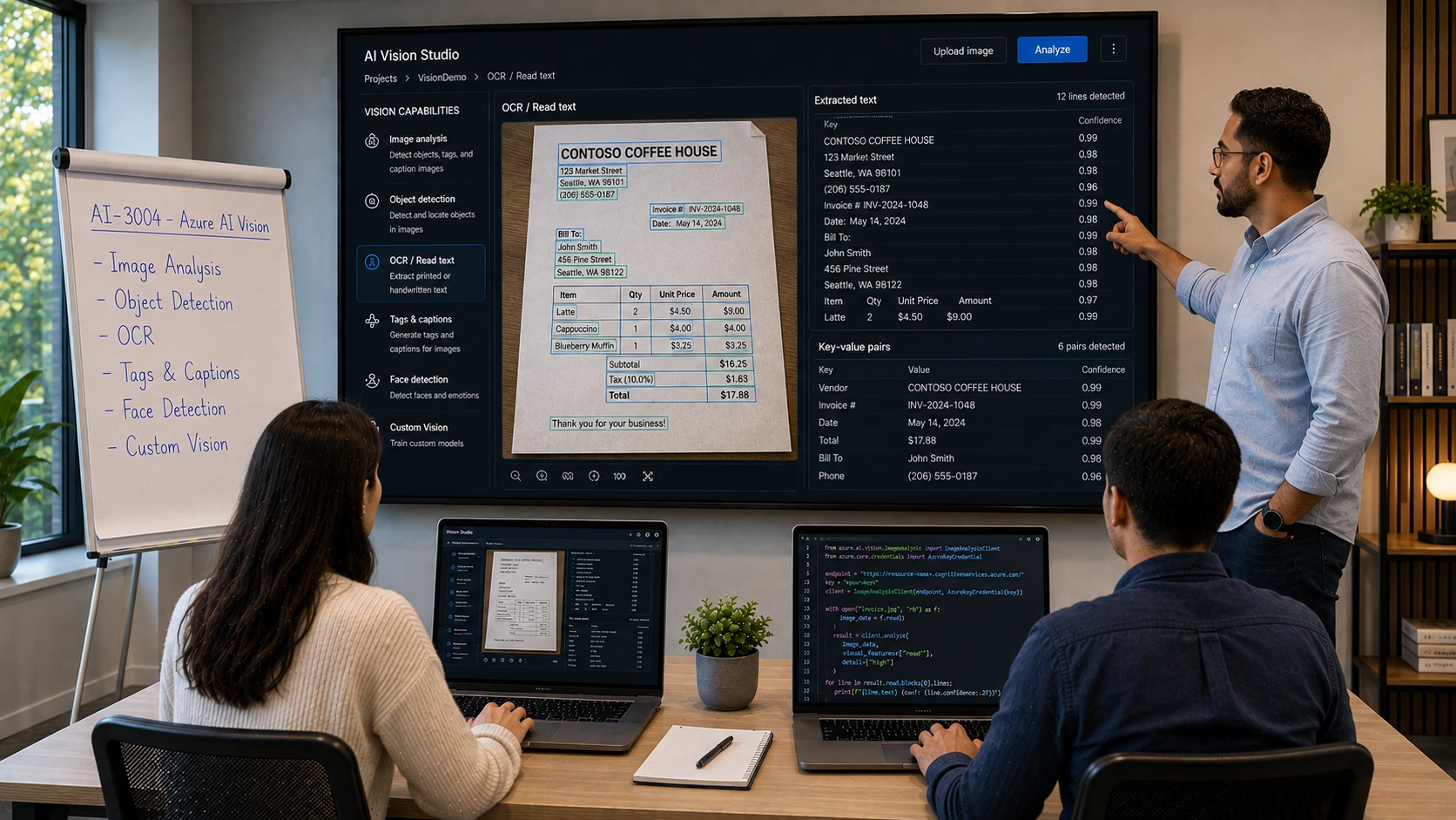 Formation Azure AI Vision AI-3004 : Développer des solutions de vision par ordinateur