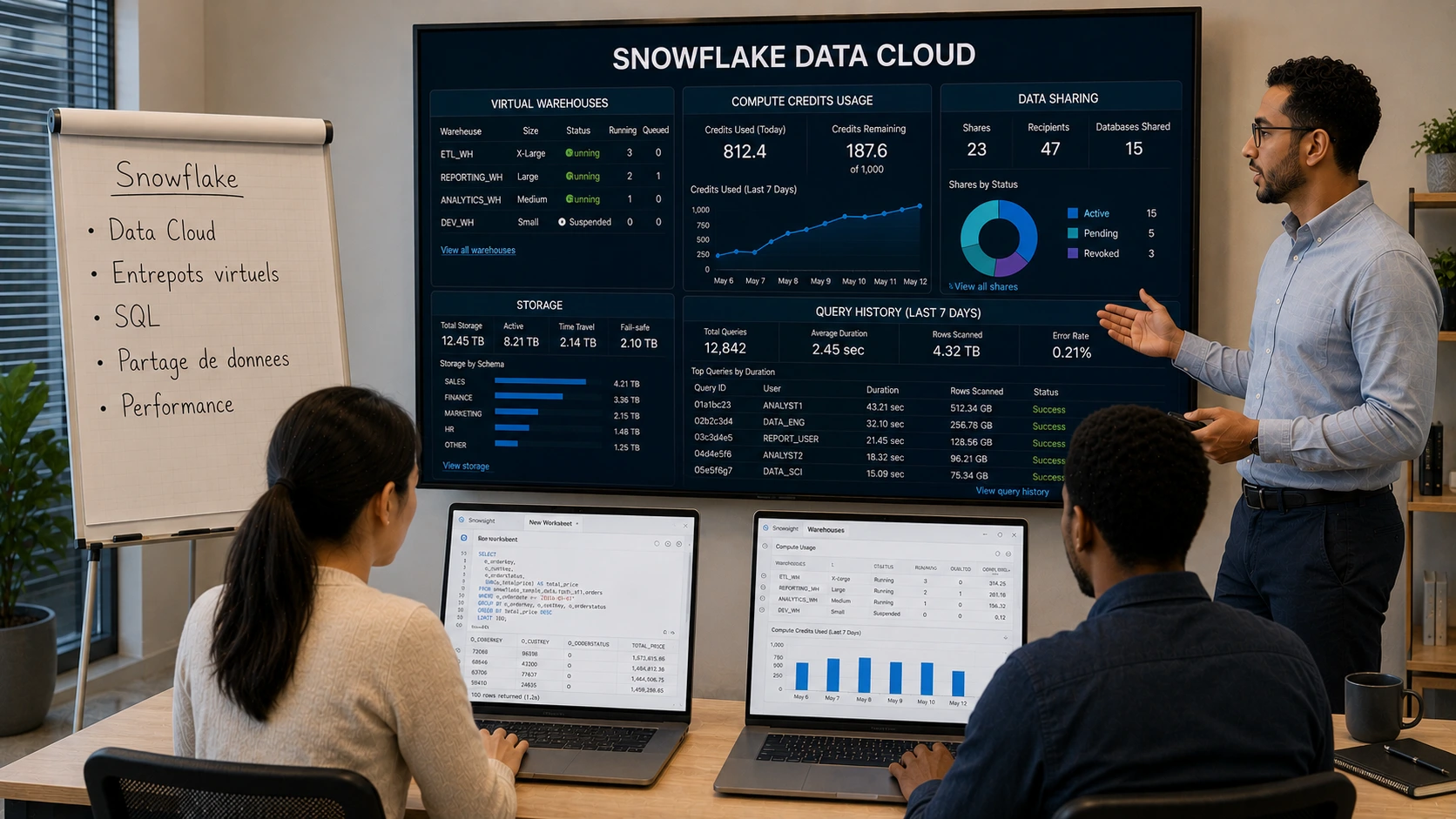 Formation Snowflake – Fondamentaux et administration de la plateforme cloud de données