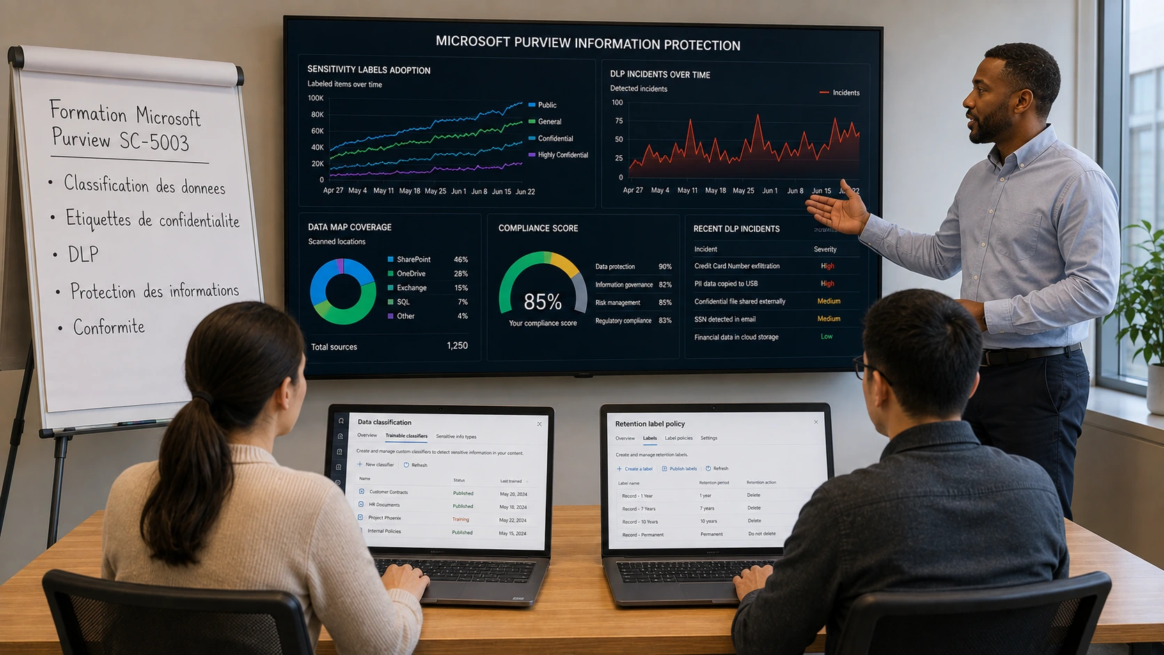 Formation Microsoft Purview SC-5003 – Protection des informations et prévention des pertes de données