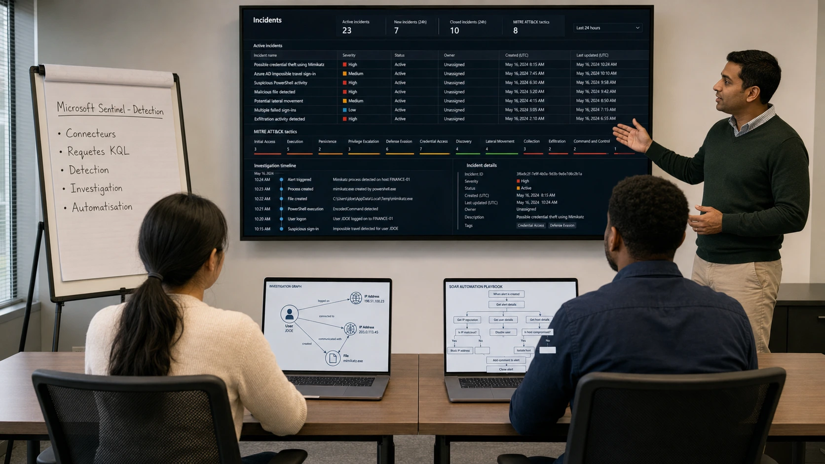 Formation Microsoft Sentinel SC-5001 : SIEM et opérations de sécurité avancées
