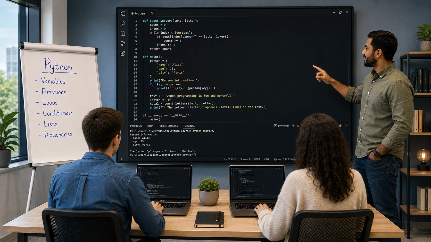 Python Training Course – Introduction to Programming : From the Basics to Your First Programs