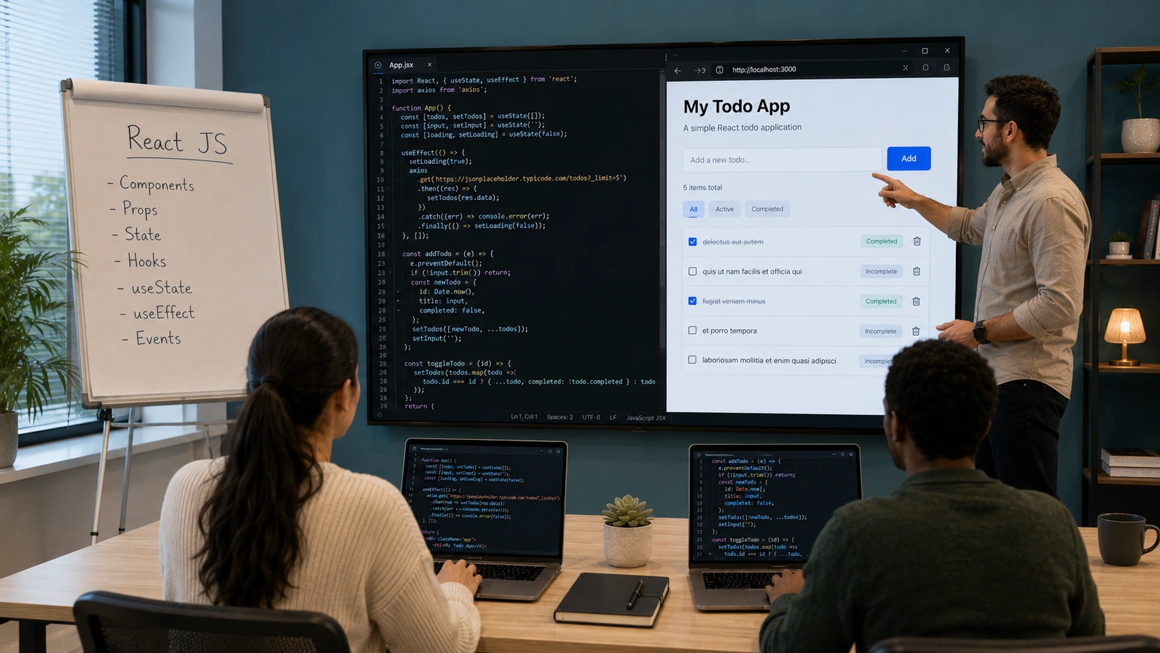 Formation React.js, Redux et Zustand – Construisez des Applications Web Réactives à État Centralisé