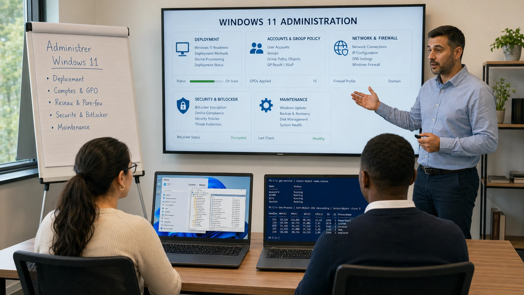 Formation Administrer Windows 11 – Déploiement, stratégie de sécurité et support en entreprise