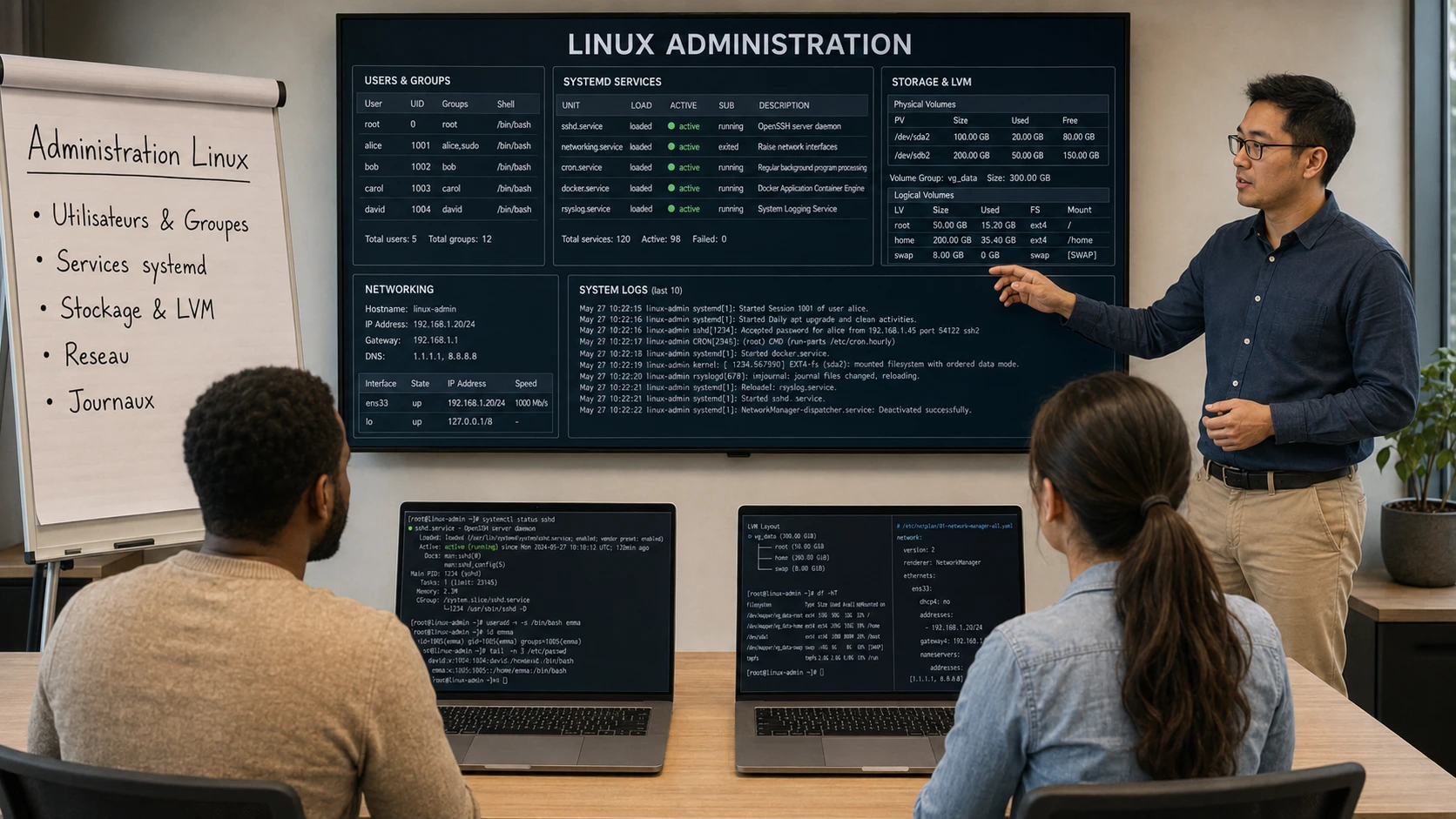 Formation Linux Administration – Installation, gestion des services et administration de base