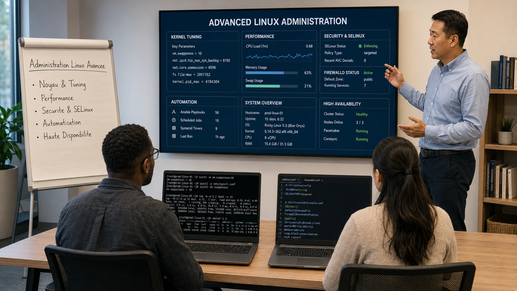 Formation Linux Administration avancée – Sécurisez, maintenez et optimisez un système Linux en environnement professionnel